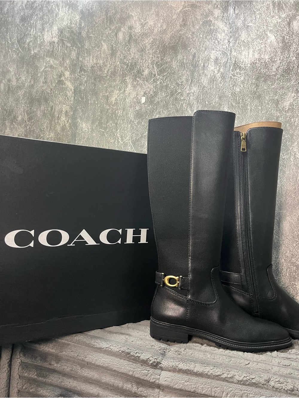 Coach Tall Leather Boot Sz 5